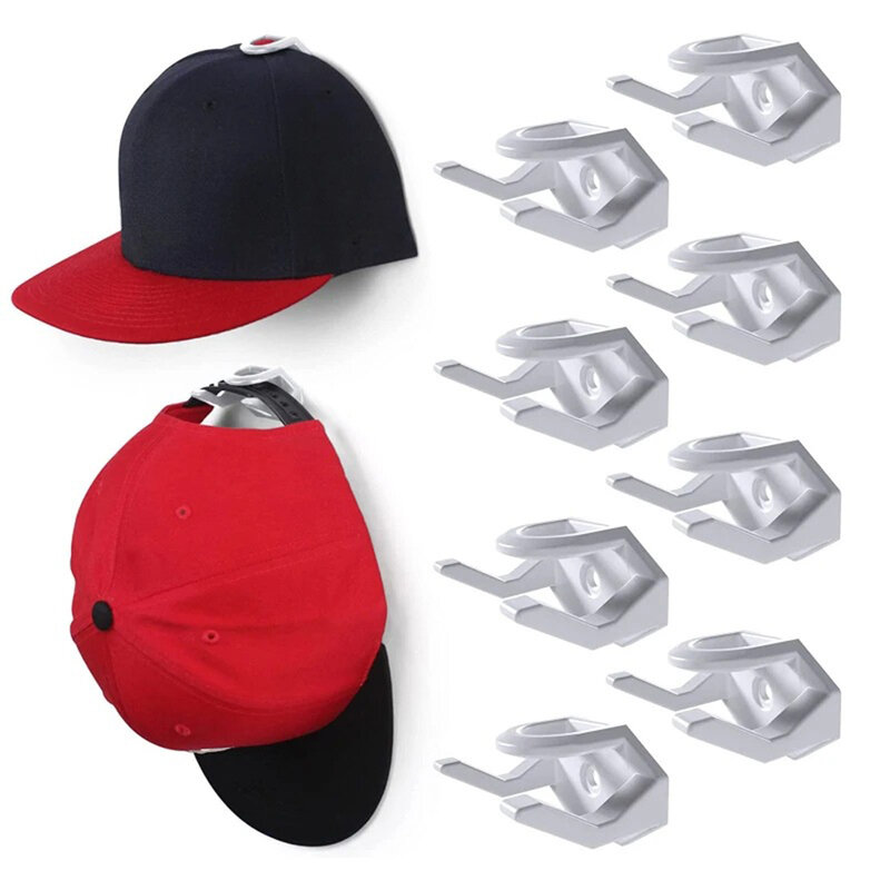 Plastikowy łatwy do zainstalowania stojak na kapelusze wielofunkcyjny uchwyt na czapkę z modnym modernistycznym wiszący Organizer przezroczysty