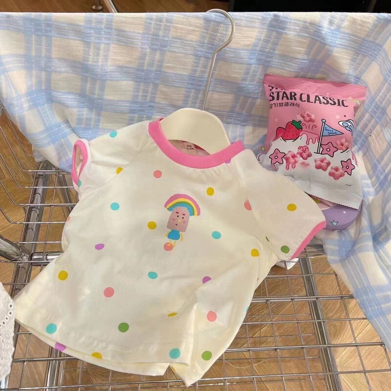 Conjunto de roupas rosa do bebê, Calças Flor Doce Bud, Roupas infantis, Kids Wear