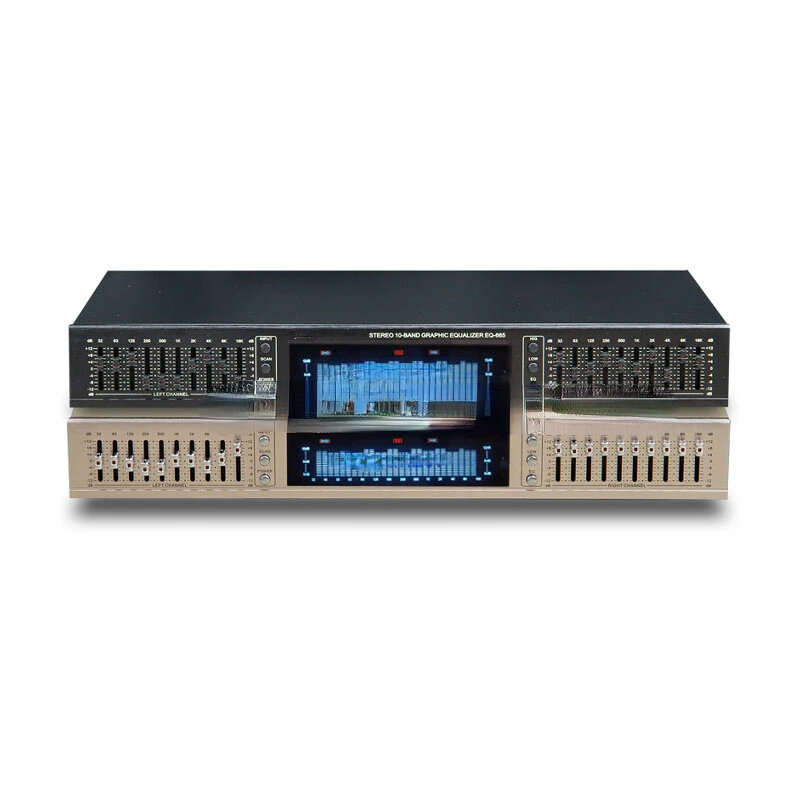 Двухдиапазонный стерео-эквалайзер EQ665, 10-полосный, со встроенным Bluetooth, 220 В