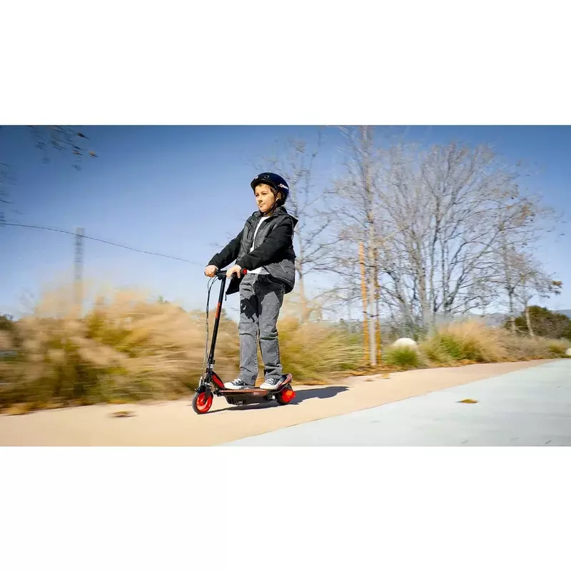 Electric Scooter with hub Motor,Push-Button Throttle,90-watt, maintenance-free,high-torque,hub motor for Kids 8+Electric Scooter