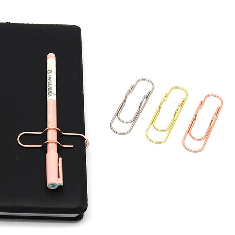 Metal Pen Holder Clip Paper S Bookmarks Photo Memo Ticket Stationery Office School Supplies Accessories