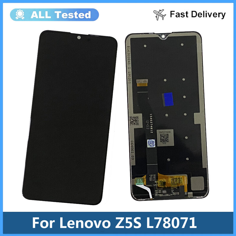 Lenovo-Z5S LCD Display Touch Screen Digitizer Assembly Sensor, original testado, peças móveis Pantalla, Z5S, L78071