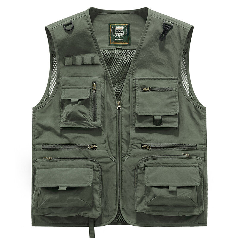 Gilet tattico per uomo abbigliamento da pesca su misura gilet da caccia giacca a vento di lusso da uomo di lusso Multi-tasca