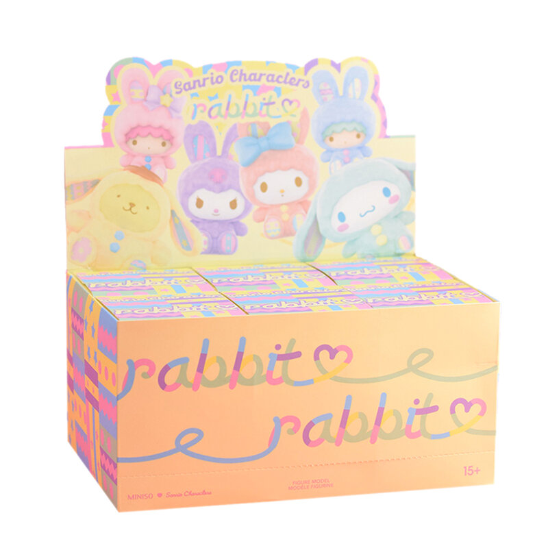 Genuine Sanrio Blind Box Anime Rabbit Series, reunindo Cinnamoroll Kurumi Trend Toy, Mini Figura Decoração, Presente de Aniversário