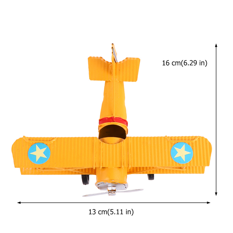 1pc modello retrò aerei squisita decorazione aereo in ferro aerei in miniatura ornamento
