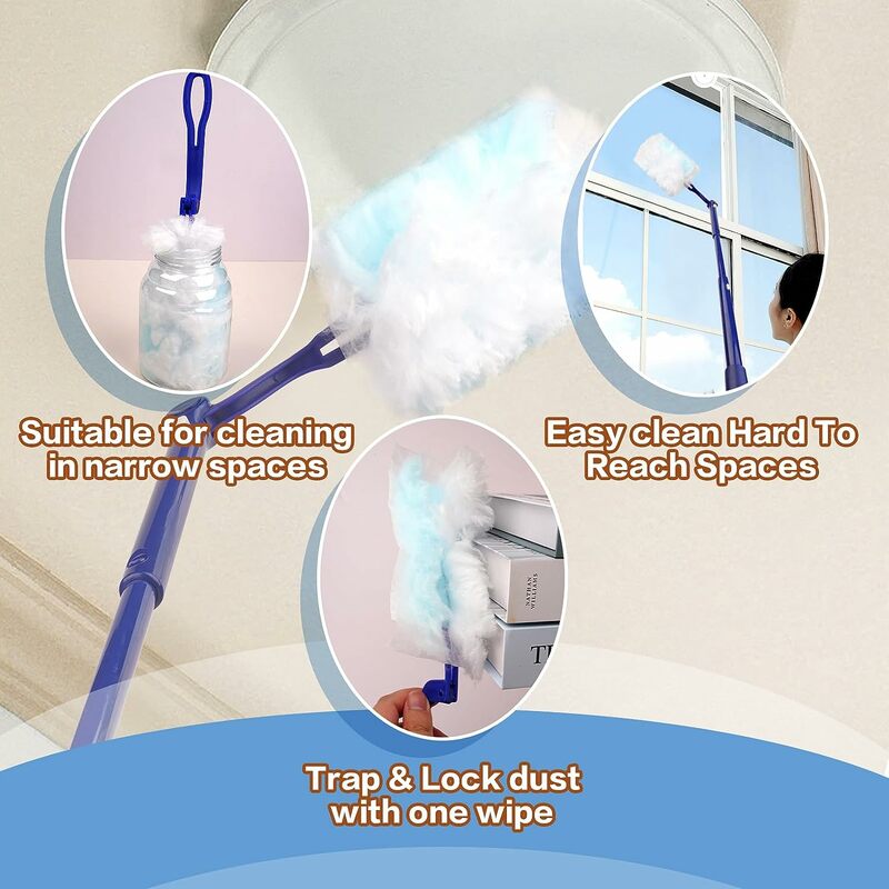 Disposable Dusters with Replace Heads Refills Bulk Duster Brush for Cleaning Home Office Blinds Car Surface Duster Cleaning Tool