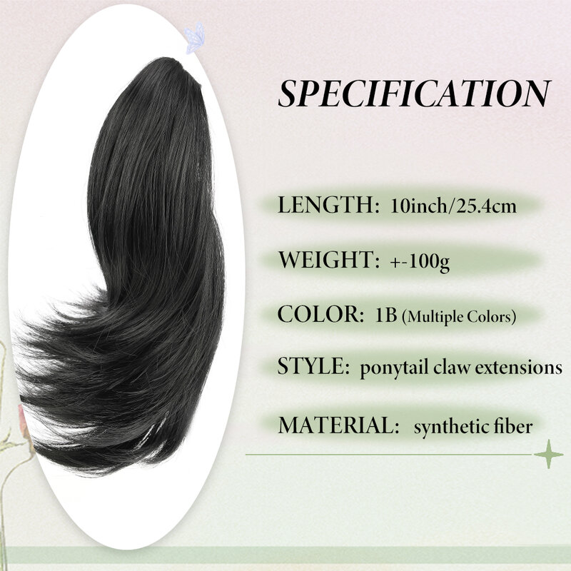 Ondulado Ponytail extensões de cabelo para mulheres, curto rabo de cavalo extensão, garra sintética, grampo no cabelo, alta qualidade