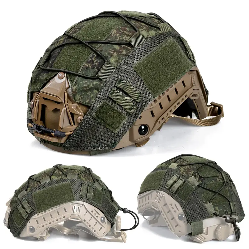 Capa de capacete tático para rápido mh pj bj ops core, airsoft, paintball, militar, multicam com cordão elástico