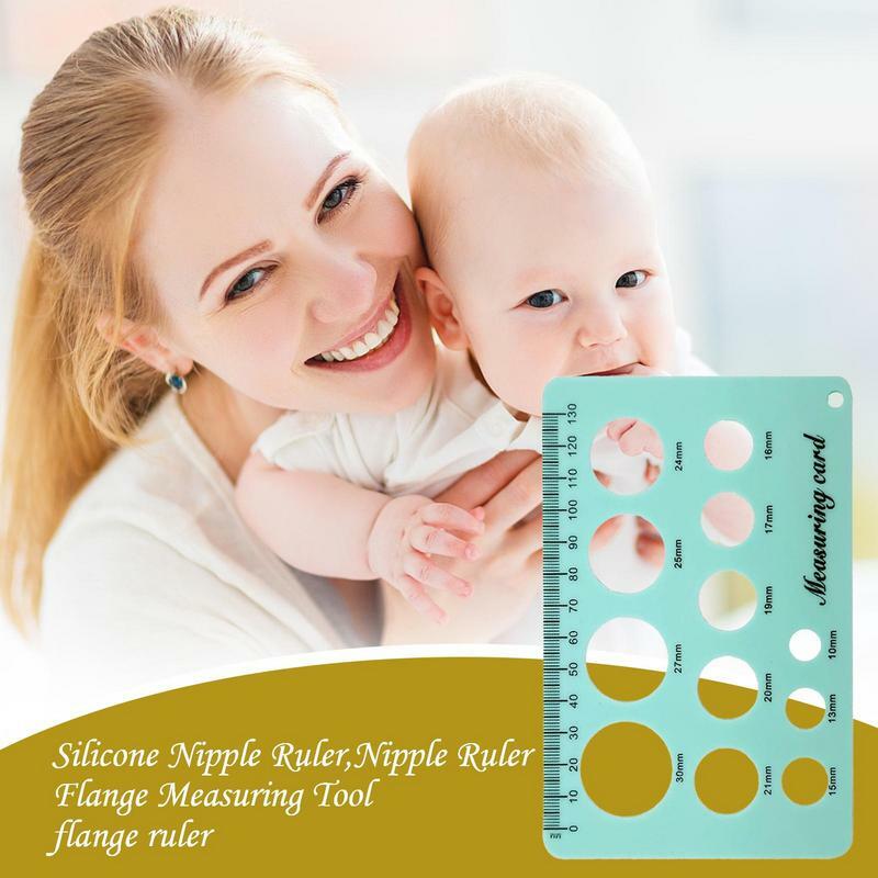 シリコン乳首測定定規胸ポンプ測定カード新しい母の肌に優しいソフトフランジサイズゲージ