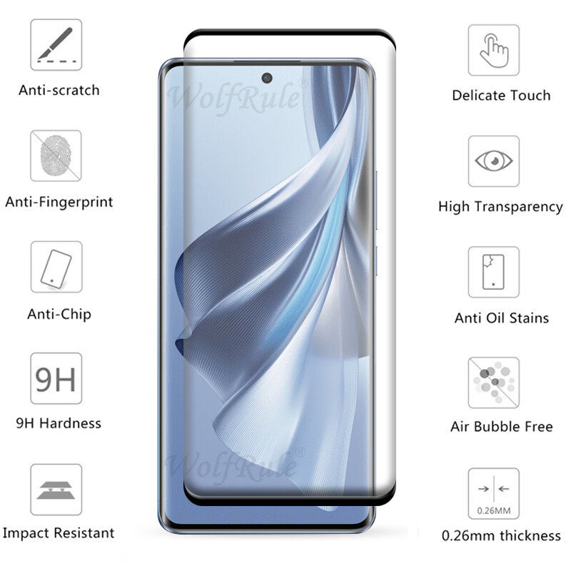 4-in-1 For Reno 10 5G Glass OPPO Reno 10 Pro 5G Tempered Glass Full Cover Curved 9H HD Screen Protector For Reno 10 Lens Glass
