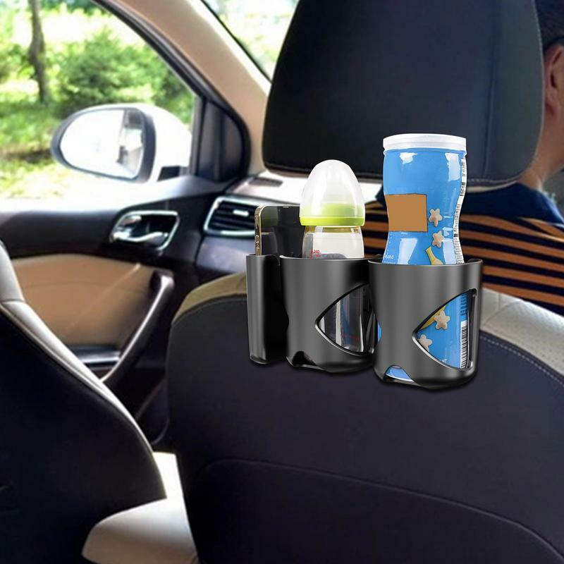 Portavasos para asiento trasero de coche, soporte multifuncional para bebidas, elegante, fácil de usar, organizador para ahorro de espacio