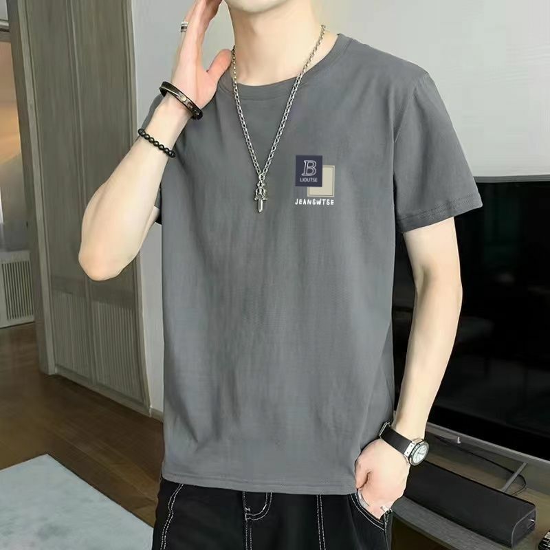 Fashion O-Neck Loose Letter Printed T-Shirt Men's Clothing Men's 2024 Spring Summer New Casual Pullovers All-match Tee Shirt