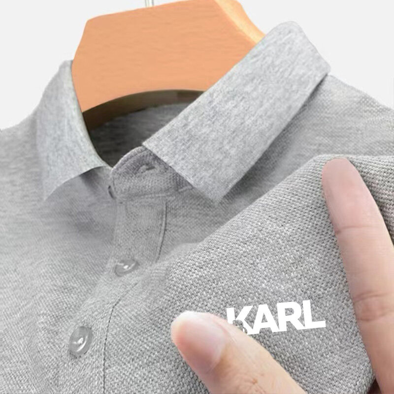 Polo de manga corta para hombre, camiseta estampada con letras, transpirable e informal, secado rápido, a la moda, nuevo producto de verano