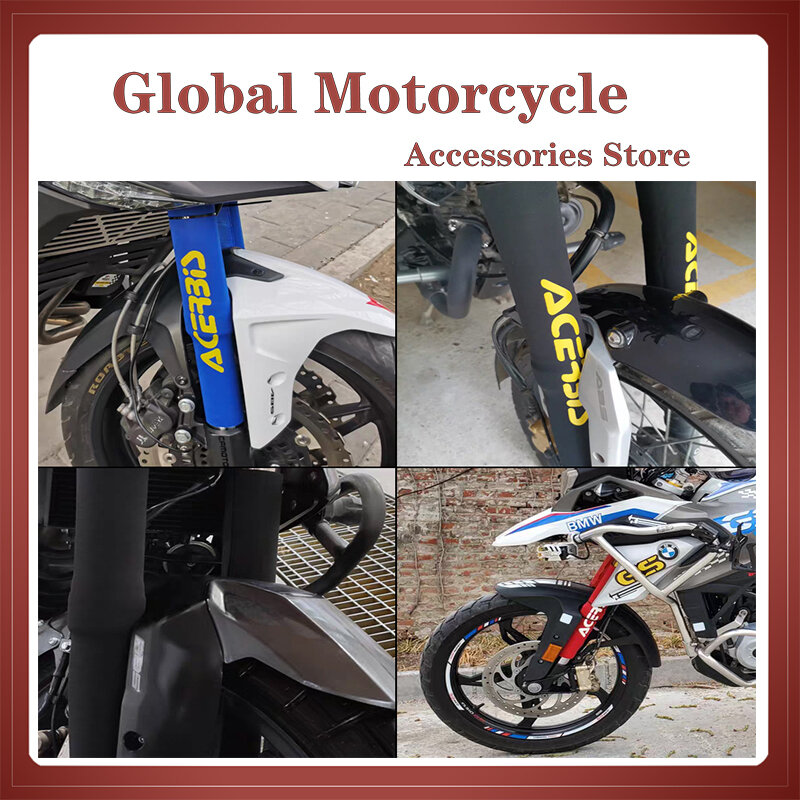ส้อมด้านหน้า Protector โช้คอัพป้องกันห่อหุ้มส้อมผิวสำหรับรถจักรยานยนต์ Motocross Pit Dirt Bike YZF250 CRF250 CRF450