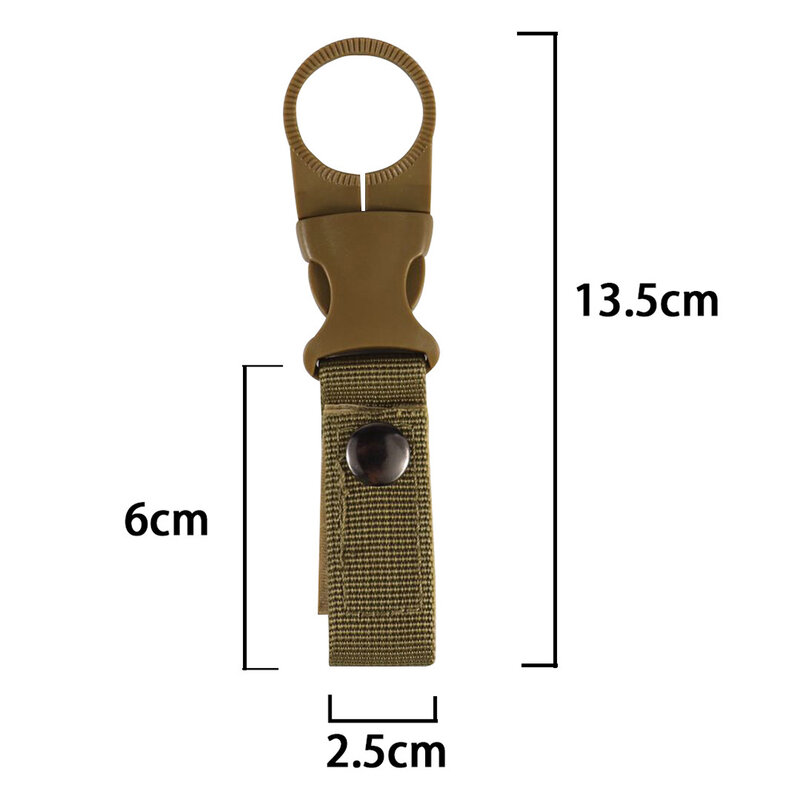 2pc Water Bottle Holder Clip Nylon Webbing Buckle Hook Climbing Waist Belt MOLLE Tacticals Band Carabiner Keychain Belt Strap