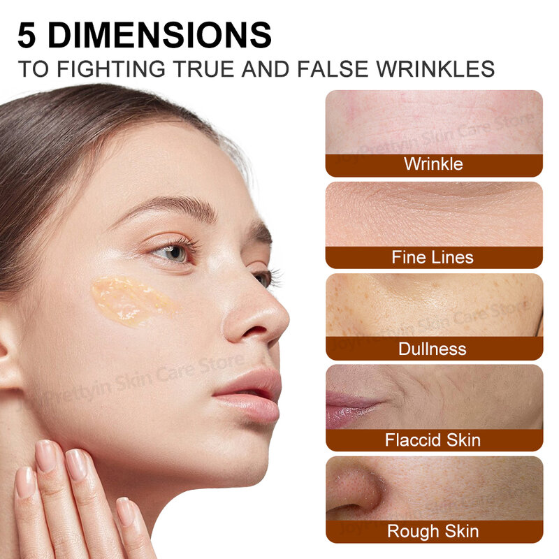 Wrinkle Retinol Face Cream Vitamin E Fine Lines Removal Hyaluronic Acid Moisturizing Lifting Aging Facial Cream Skin Care Beauty