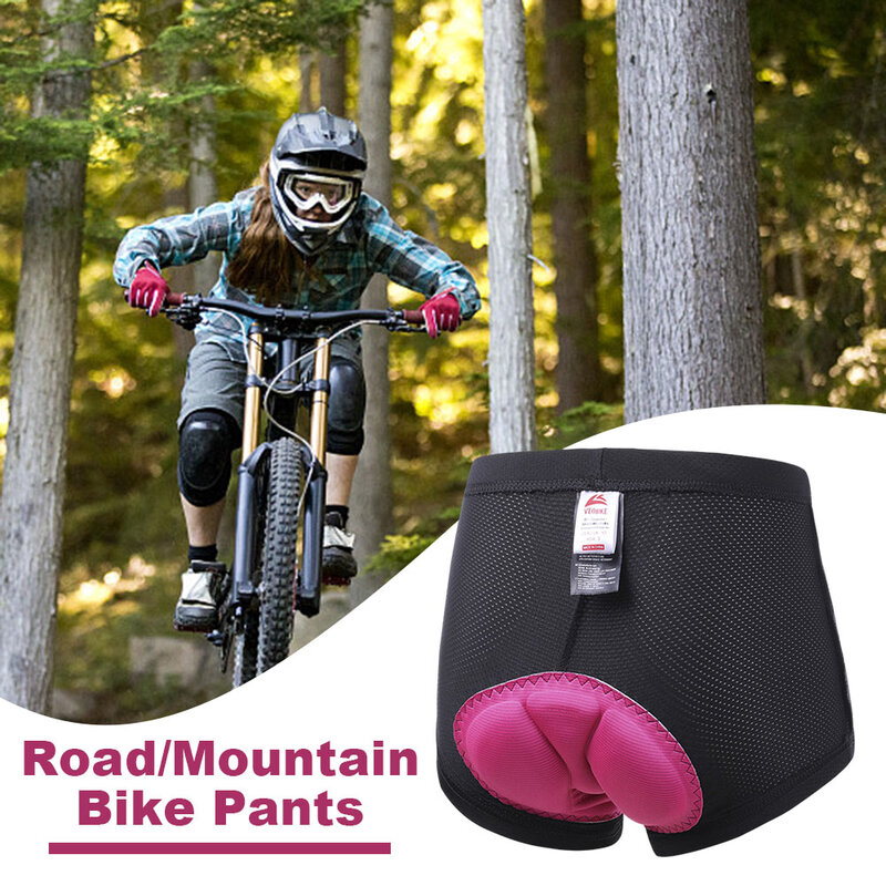 Ciclismo malha Shorts com umidade Wicking, durável acolchoado, confortável, de secagem rápida, reduzir o atrito, Bike Riding Suprimentos, Mulheres