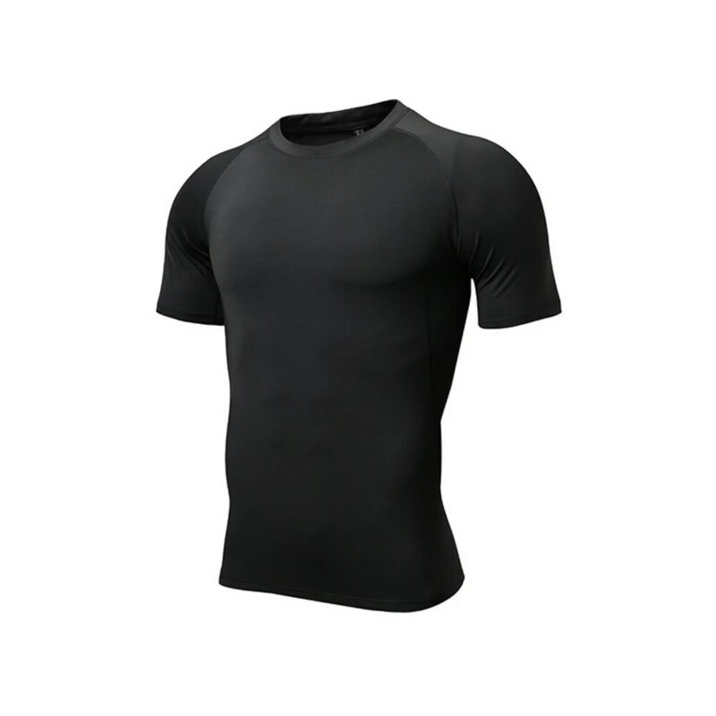 Collants athlétiques à manches courtes pour hommes, vêtements d'entraînement de course, t-shirt de compression en Y, vêtements de fitness, séchage rapide