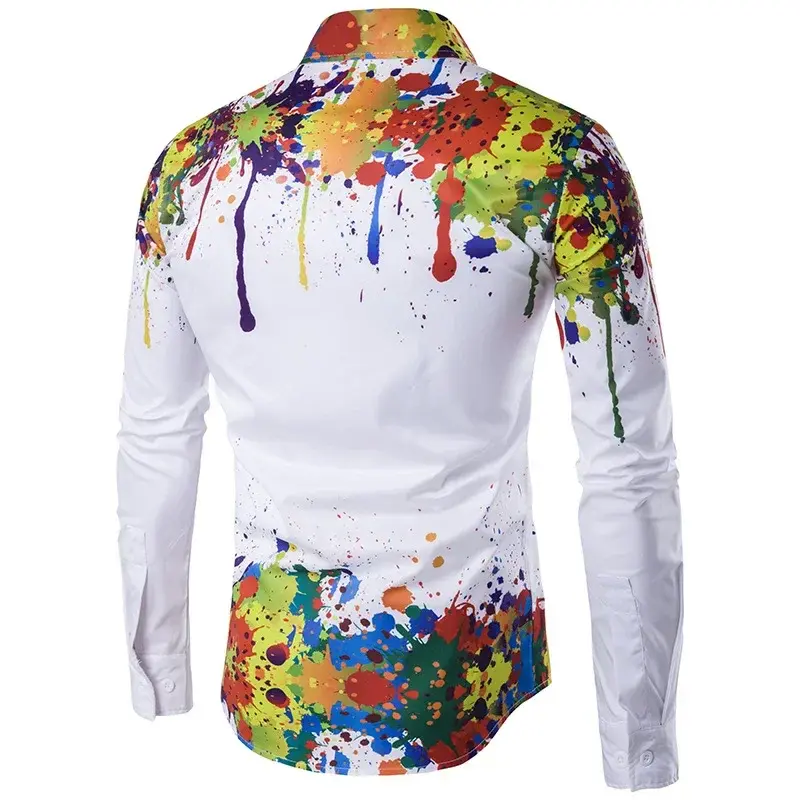 Распродажа 2023, Высококачественная Модная приталенная рубашка с 3D принтом, мужская повседневная классическая рубашка высокого качества с длинным рукавом, Женская куртка из мягкой ткани