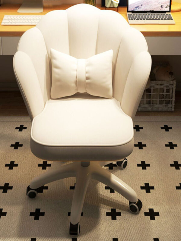 Sillas de ordenador de estilo moderno Simple para dormitorio, sillas giratorias de elevación, silla de maquillaje rosa de moda, silla de oficina con respaldo, silla de escritura
