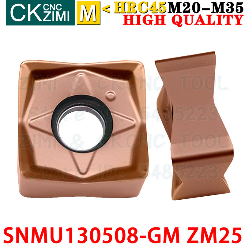 SNMU130508-GM ZM25 SNMU 130508 GM ZM25 Sisipan Penggilingan umpan cepat Carbide Insert Alat Penggilingan Pemotongan Berat Pakan Cepat yang Dapat Diindeks SNMU 130508EN GM CNC untuk baja Stainless steel