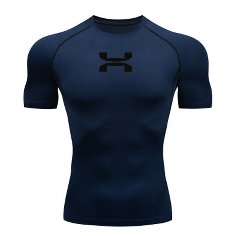 2024 Workout Compression Shirt Sports Quick-drying Short-sleeved Fitness T-shirt Men's Breathable Tops Sports Long-sleeved S-3XL