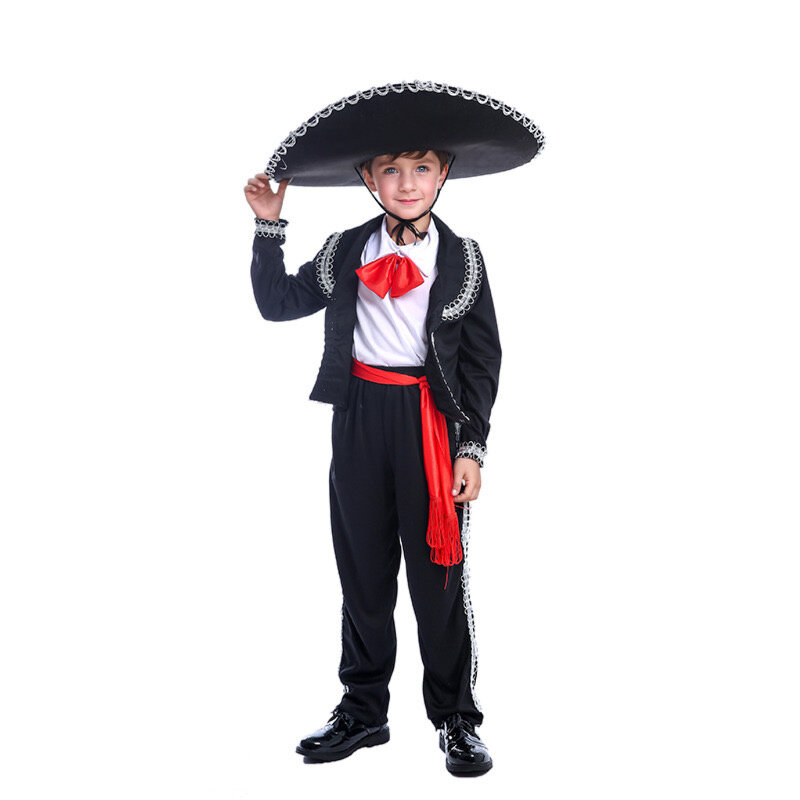 Mariachi Amigo bailarino traje para meninos, traje tradicional mexicana para Cinco De Mayo Fiesta