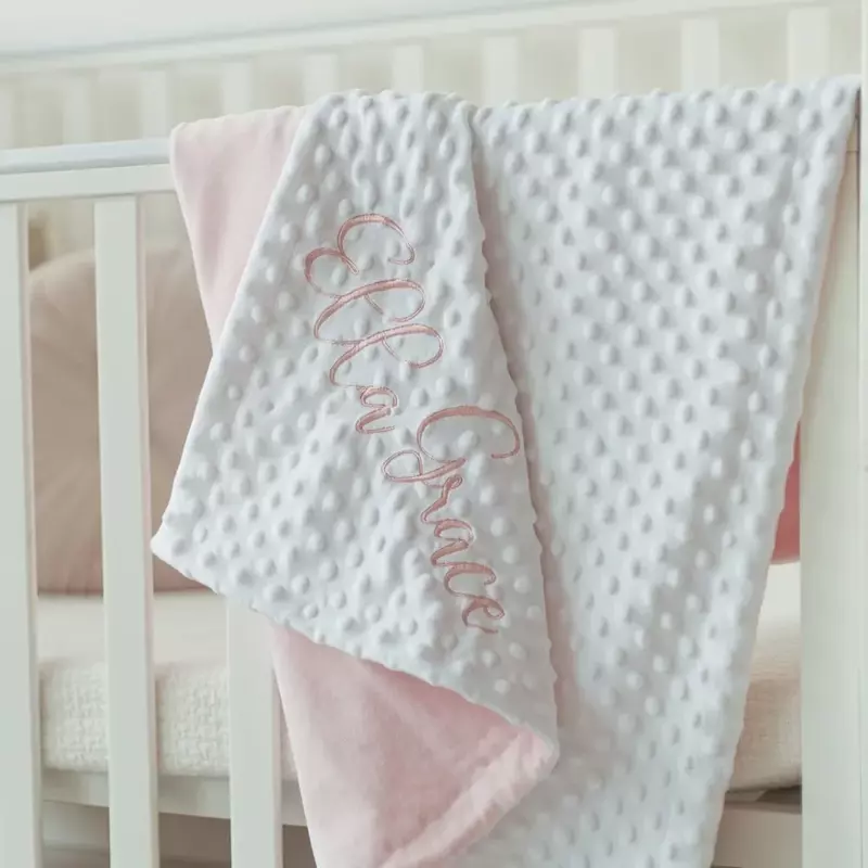 Coperta Swaddle personalizzata coperta da tiro per bambini coperte con nome personalizzato per bambina coperta per bambini carina 75*100cm