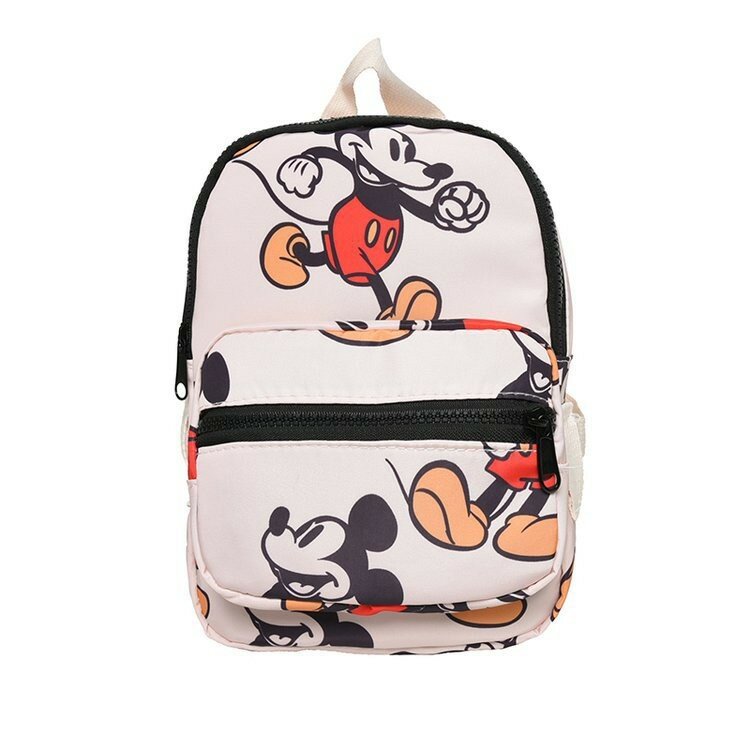 Disney New fashion Mickey Mouse Pattern borsa da scuola per bambini Cute Mickey Print zaino leggero