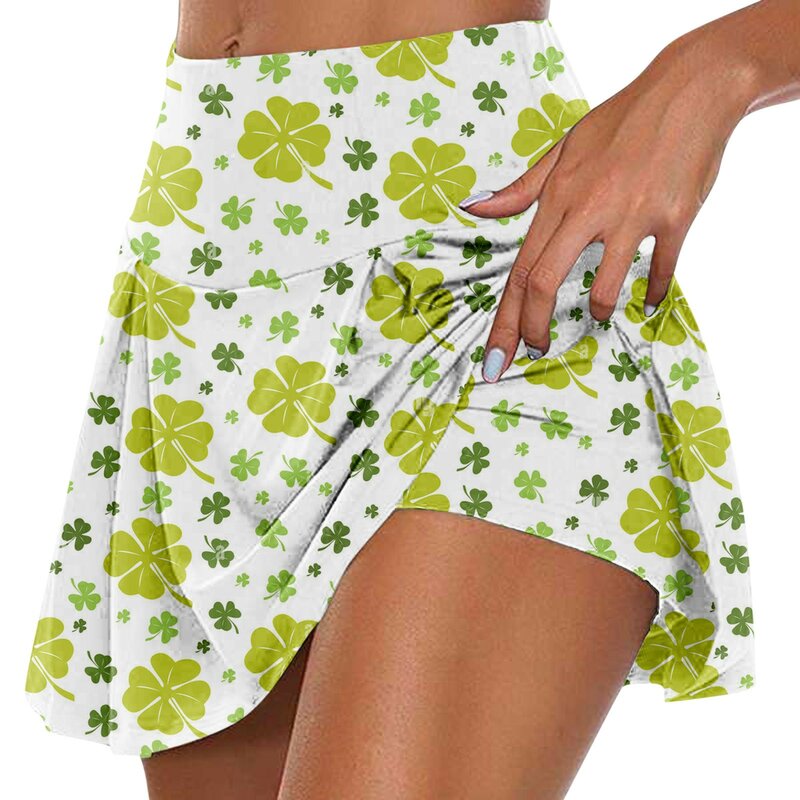 Faldas de tenis plisadas elásticas para mujer, pantalones cortos interiores para correr, Yoga, deportes, Golf