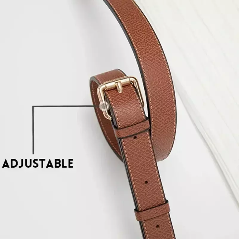 Tas tali bahu baru yang dapat disesuaikan untuk tas pegangan pendek kecil Longchamp dimodifikasi tali Messenger kulit asli