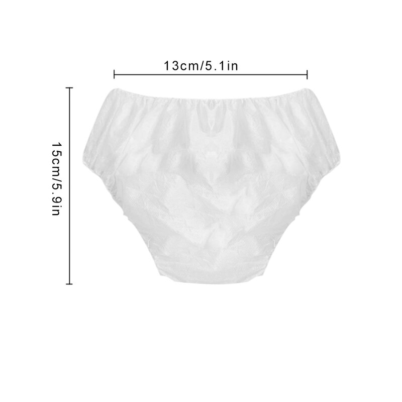 6Pcs Non-woven Men Briefs Portable One-off Solid Color Shorts Indoor Outdoor Home Exercising Underwear Underclothes