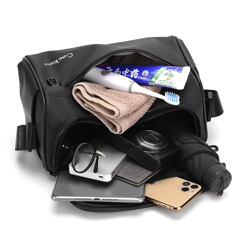 Large Capacity Men Travel Shoulder Bag Waterproof Storage Bag Trip Crossbody Wash Bag Dry Wet Separation Messenger Bag For Male