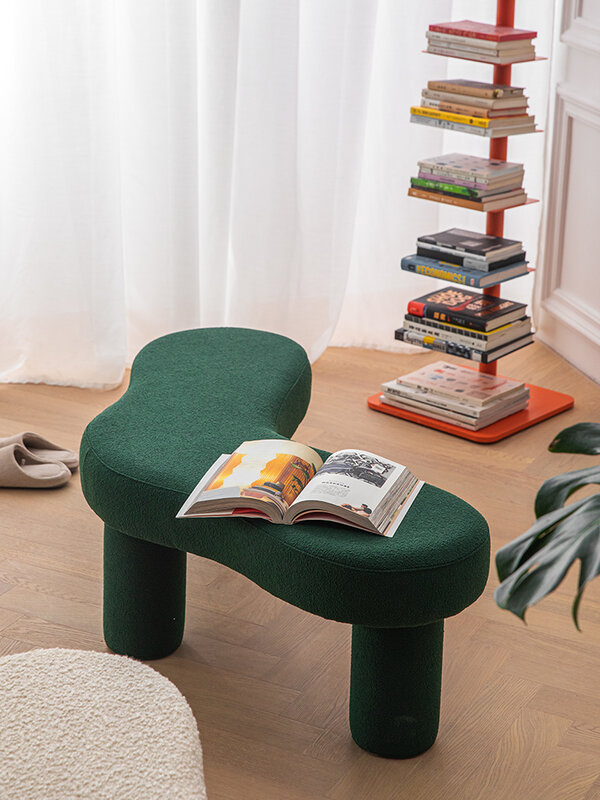 Personalizado Nordic Velvet Sofá Stools, banco do corredor, móveis, fezes de lazer, sapata moderna mudando fezes, sala de estar, casa