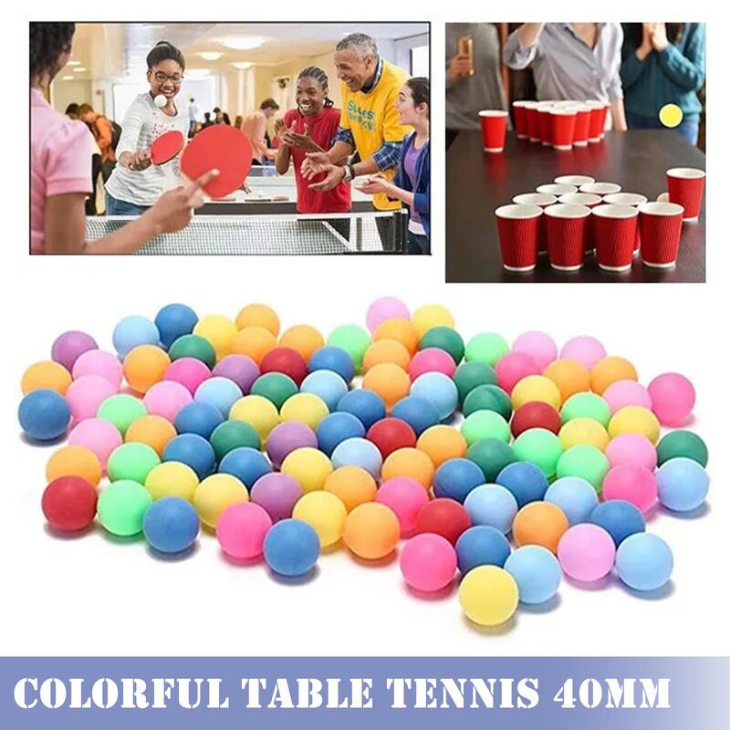 كرات بلاستيكية بلورية ملونة لتنس الطاولة ، تدريب اليانصيب ، بيرة مضيئة ، كرة أطفال ، بيع بالجملة ، 40 PP ، H7H1