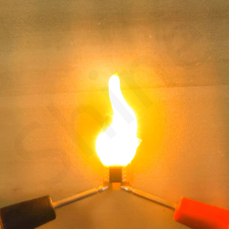 LED COB 손전등 촛불, 깜박이는 불꽃 용접, 스트립 라인 장식 전구 액세서리, DC3V LED 필라멘트
