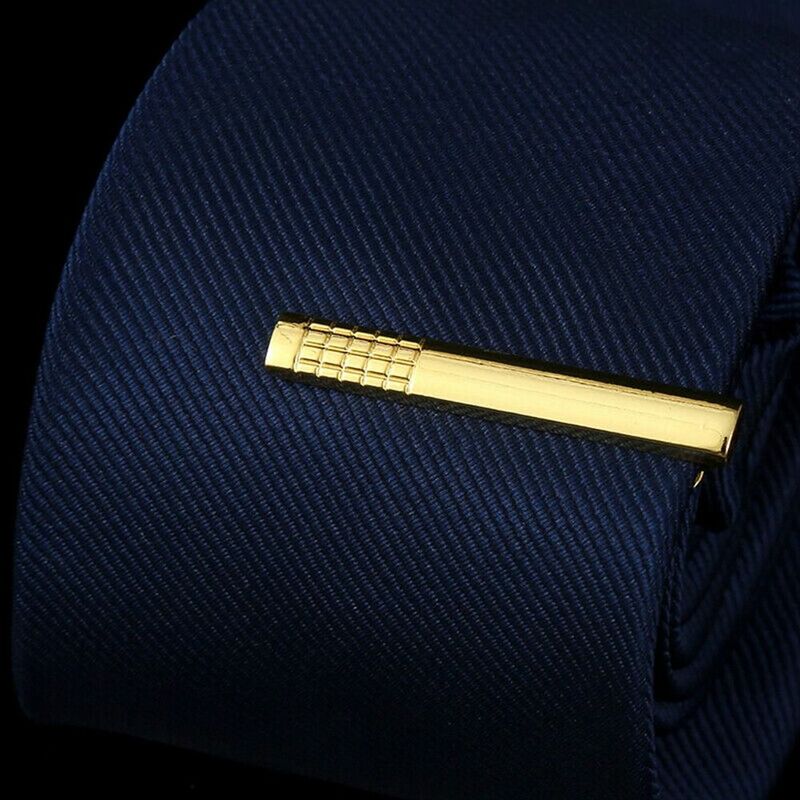 Klip dasi warna perak logam baru untuk aksesori pria dasi dasi dasi pernikahan klip pria dasi Bar dasi kristal Pin untuk pria