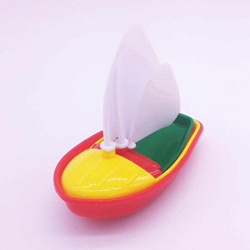 Multicolor vela barco brinquedos, banho veleiros de plástico, banheira, tamanho pequeno e médio, 3pcs