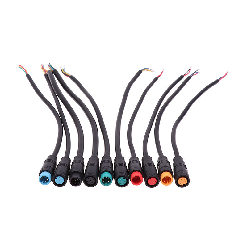 Cable de extensión impermeable para bicicleta eléctrica, accesorios opcionales, Base de Pin de pantalla, 2, 3, 4, 5, 6 pines