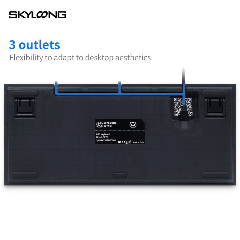 Skyloong-Teclado mecánico GK75 para juegos, conmutador óptico RGB 75% transparente, PBT, hotswap, el más nuevo