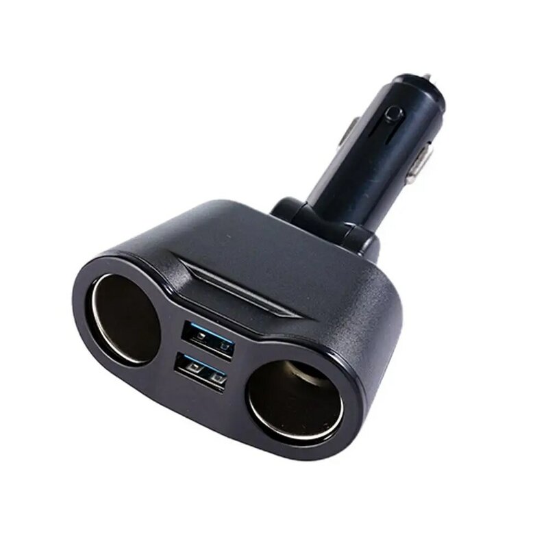 Pengisi Daya Mobil Tipe C USB Ganda Tampilan Digital QC3.0 Pengisian Daya Cepat Multi Fungsi Korek Rokok Memperluas Pemantik Mobil Pengisi Daya Mobil