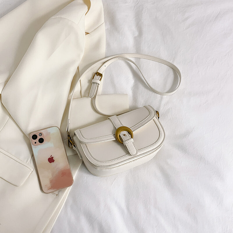 Женская классическая сумка-седло, модная сумка через плечо из искусственной кожи на подмышках, модная роскошная дизайнерская женская повседневная сумка через плечо, 2024