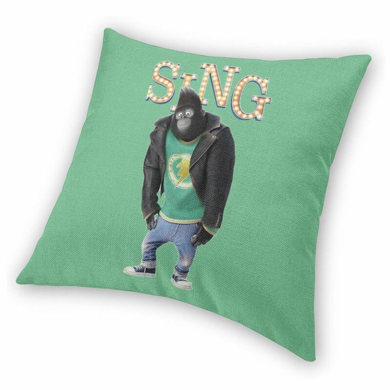 Johnny From SING Movie Pillowcase Polyester Linen Creative Zip Decor Throw Pillow Case Home Cushion Cover Wholesale 45x45cm