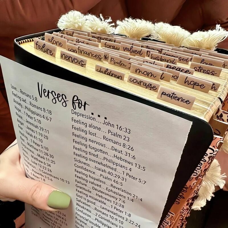 Prayer Bible Tabs Large Font Bible Index Tabs for Reading Bible Study Supplies Easy Navigation Bible Bookmark Gift for Christian