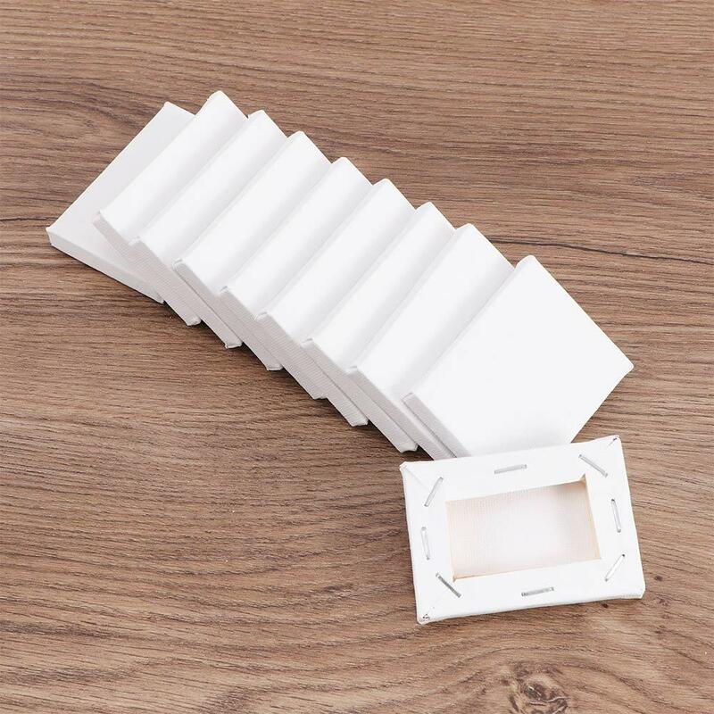 10pcs Blank For Primed Oil Acrylic Paint Stretched White Oil Paint Board Artist Canvas Frame Painting Supplies