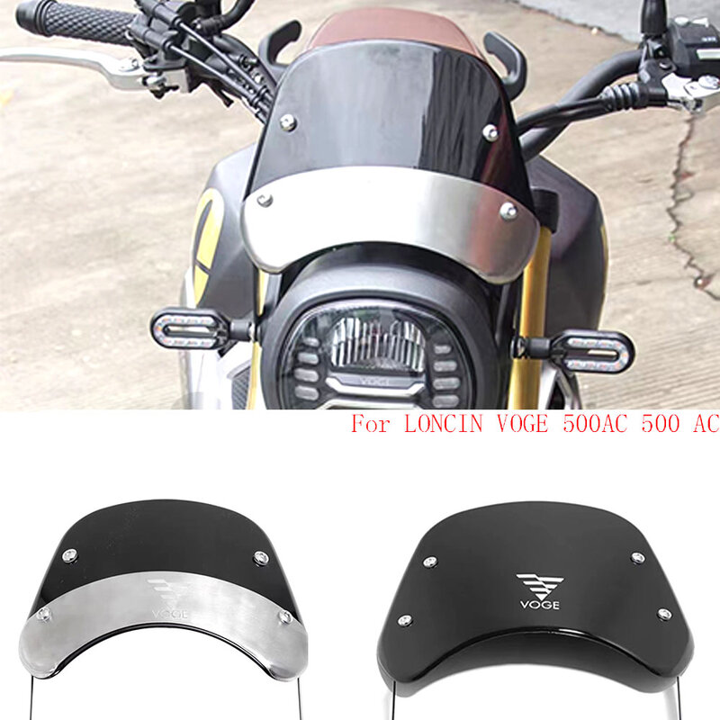 VOGE 500AC Motorcycle Retro Style Windshield Apply For LONCIN VOGE 500AC 500 AC