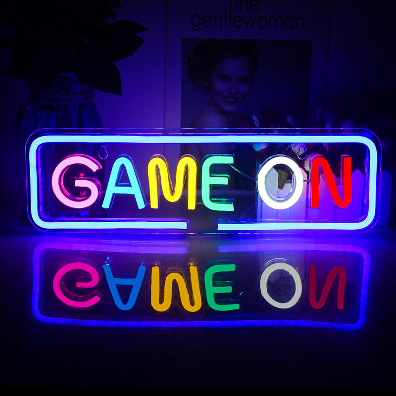 Letreros de neón para Gamer, luz LED colorida, interruptor alimentado por USB, letrero de neón para decoración de pared, sala de juegos, Pub, fiesta