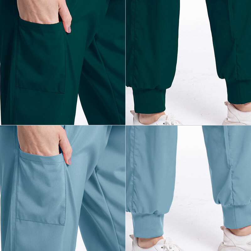 Medical Scrubs Pants Surgical Bottoms Lab Work Pants Unisex Doctor Nurse Uniforms Bottoms Dentist Pet Grooming Jogger Trousers