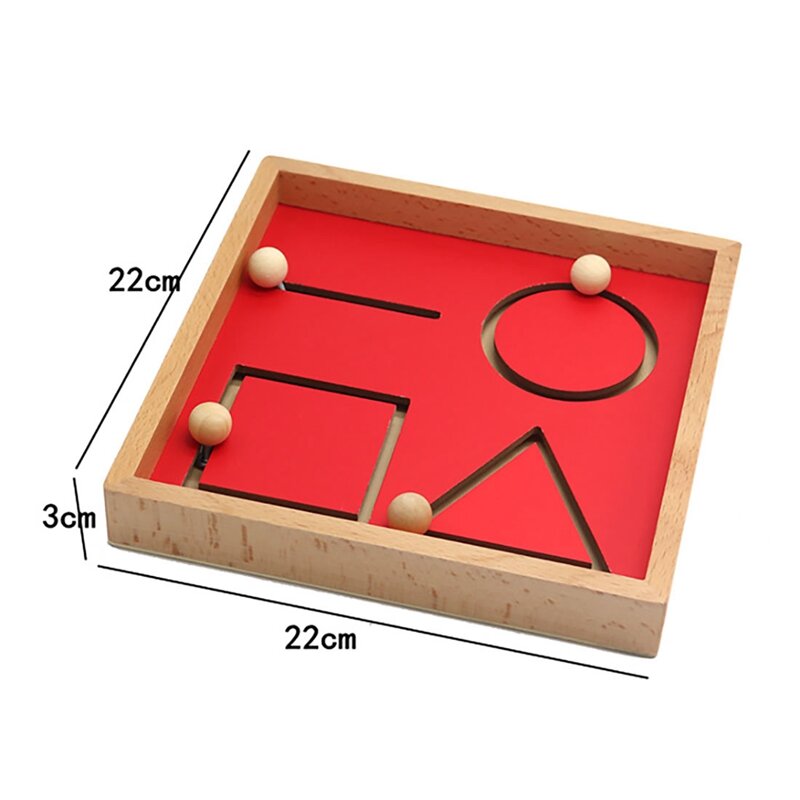 Drewniane intelektualna zabawka pismo odręczne dla dzieci pomocnicza geometryczna linia trajektorii kształt szkolenia przedszkolnego