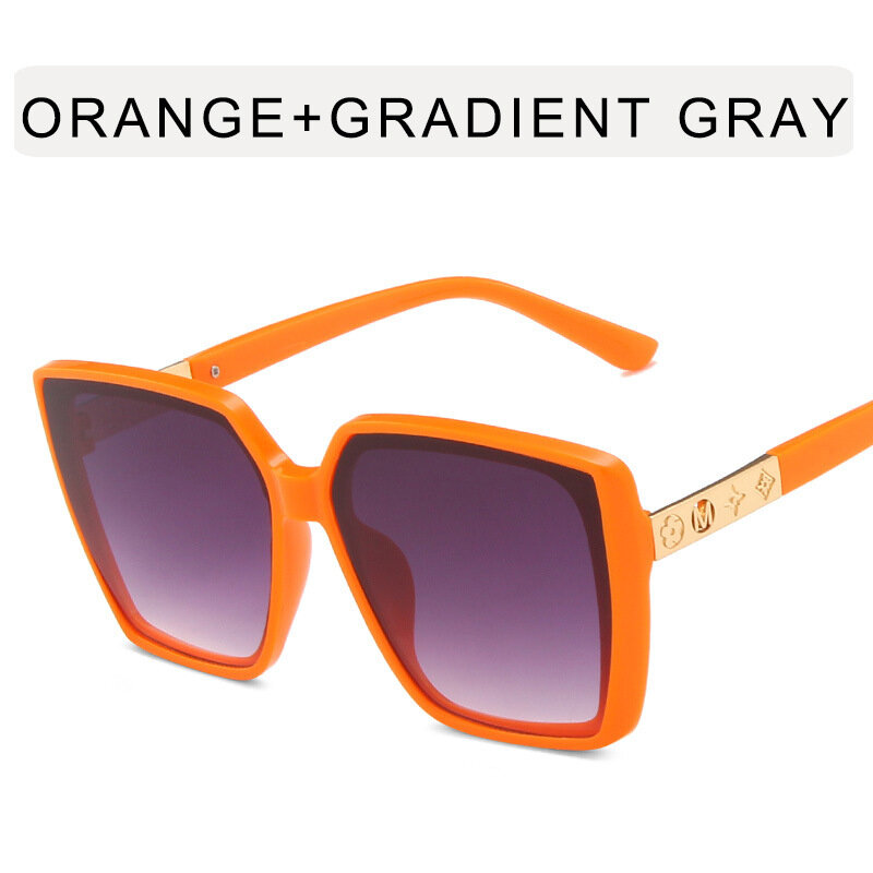 Óculos de sol quadrados vintage para mulheres e homens, óculos de sol gradiente oversize, uv400, preto, feminino, 2023